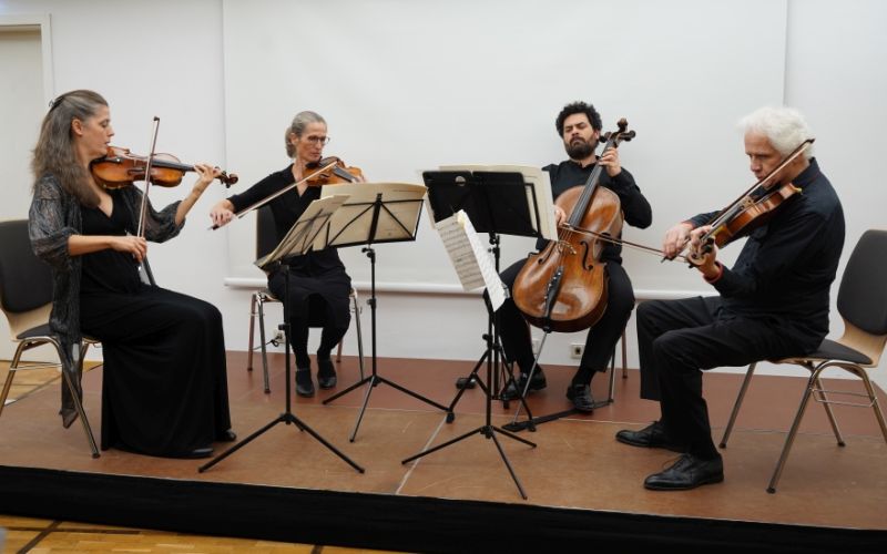 Das Streichquartett mit Sarah Wieck, Ulrike Stortz, Ofer Canetti und Emanuel Wieck