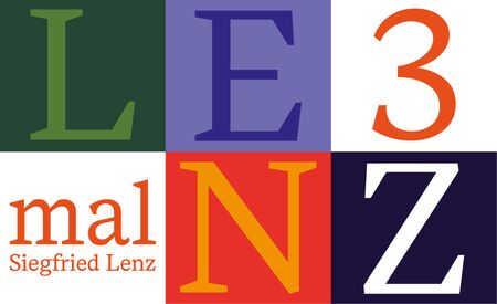 Illustration der Veranstaltungsreihe "3 mal Lenz" aus Einzelbuchstaben