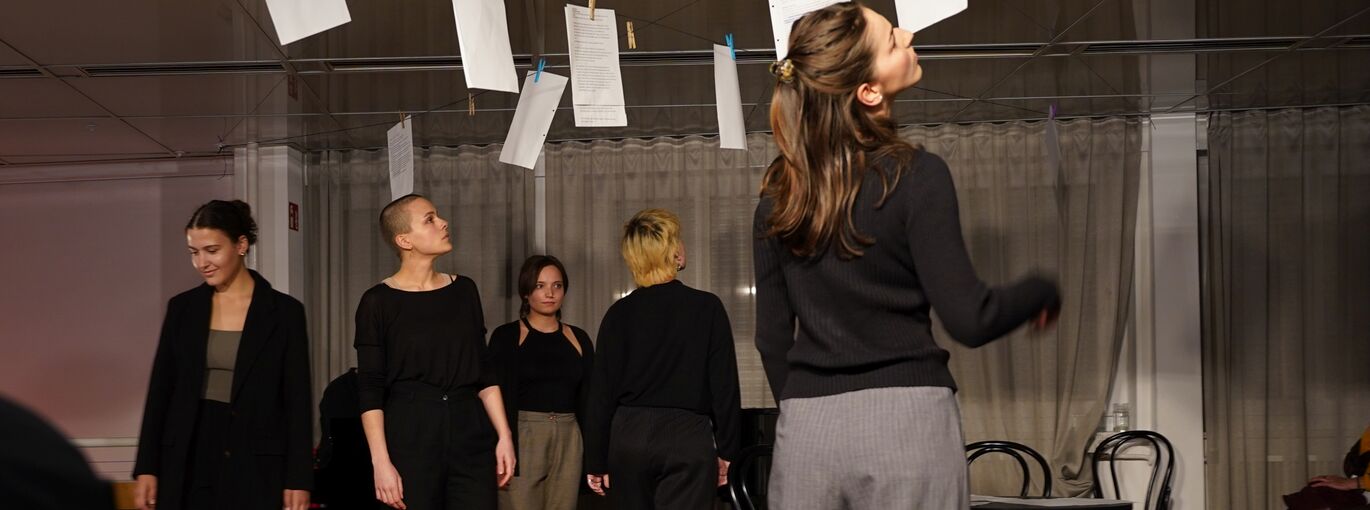 Studierende der Musikhochschule bei ihrer Performance über Rilke